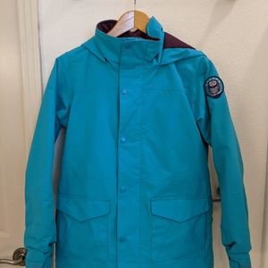 Girls Burton size large turquoise/purple ski/snowboard jacket.